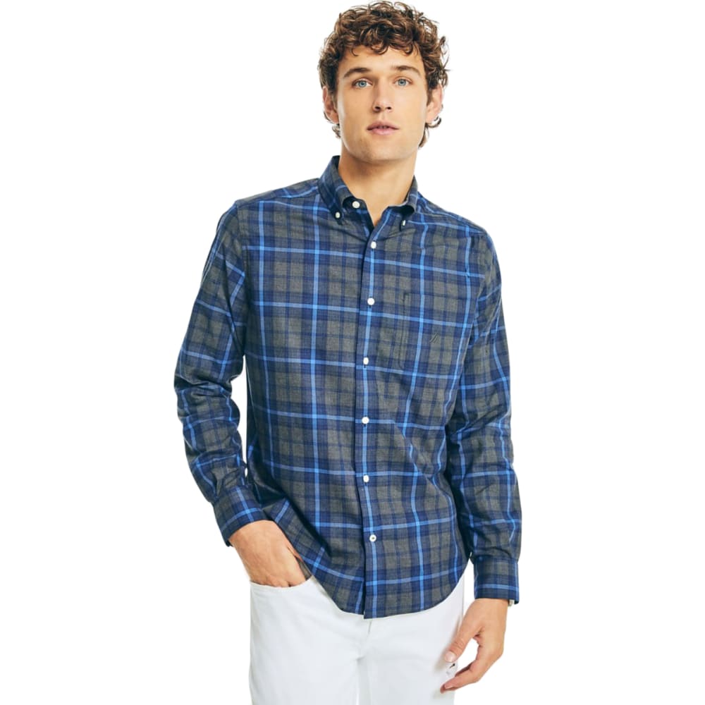 NAUTICA Men's Poplin Button-Down M