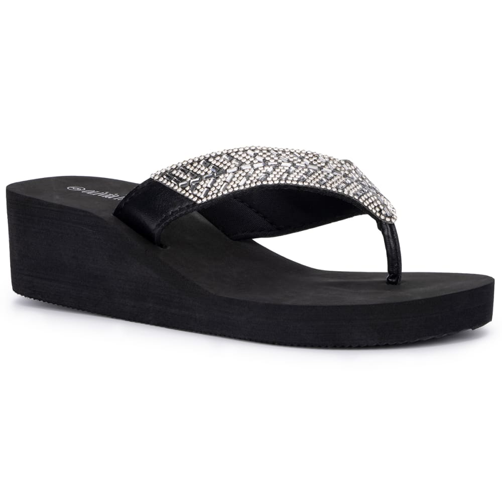 OLIVIA MILLER Women’s Slip On Platform Wedge Sandals - Bob’s Stores