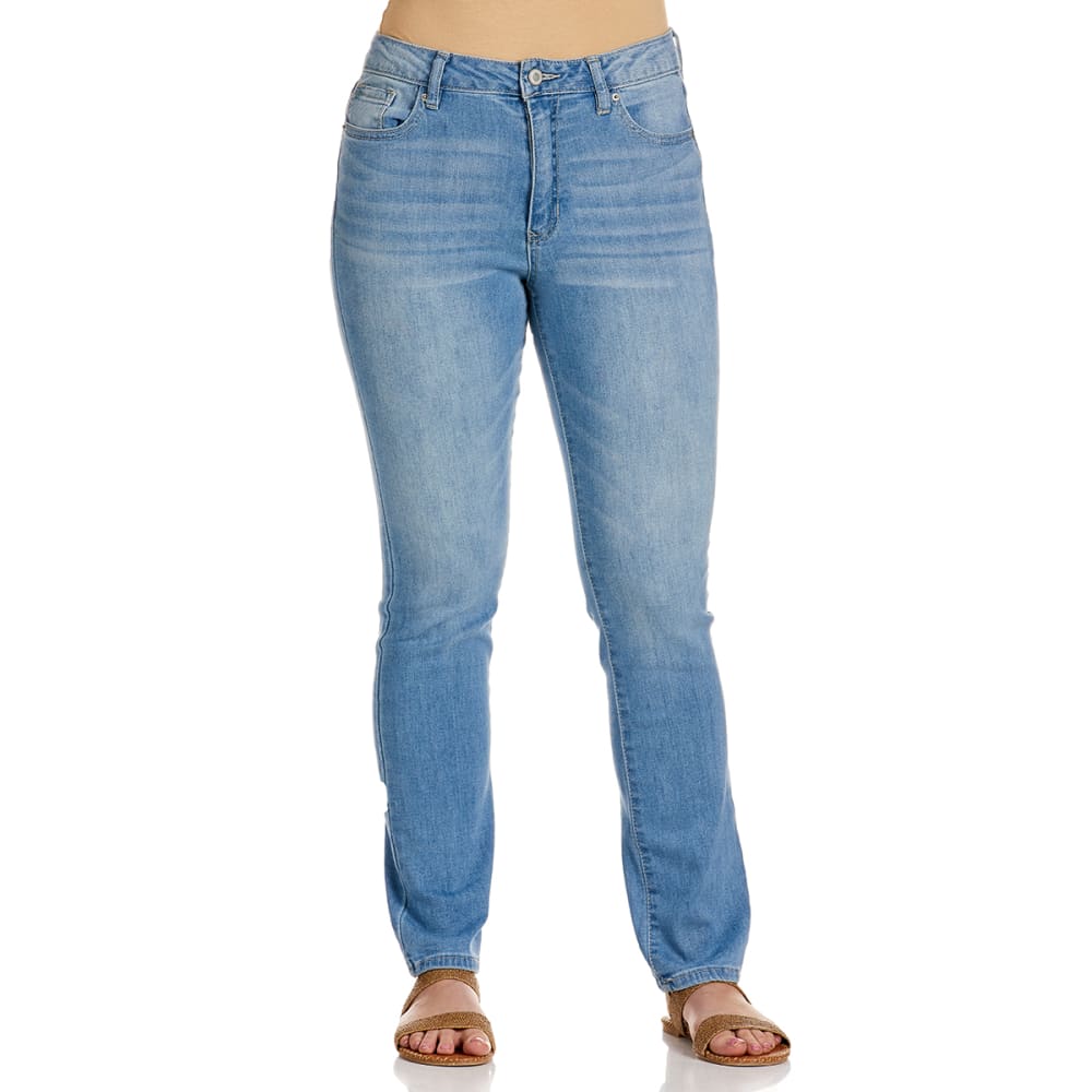 BLUE SPICE Juniors' High-Waisted Recycled Straight Jeans 0