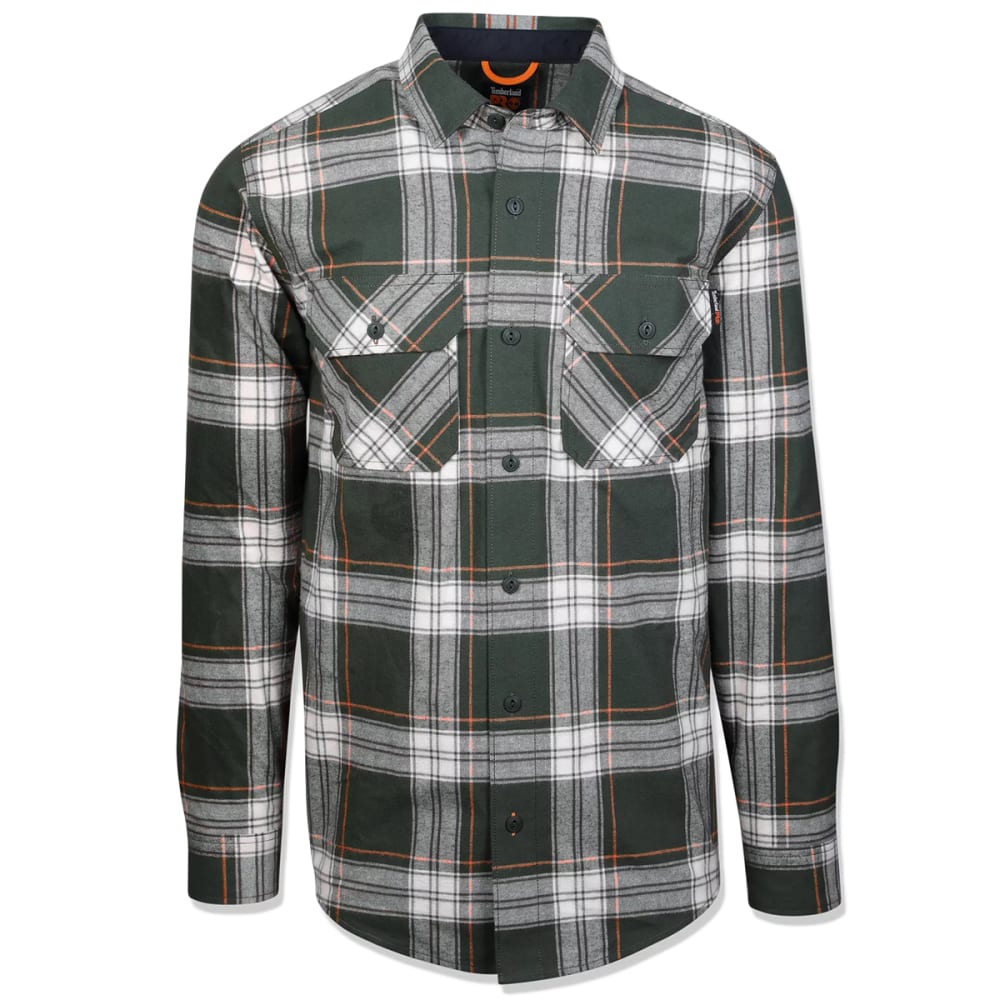TIMBERLAND PRO Men's Woodfort Heavyweight Flannel Work Shirt L