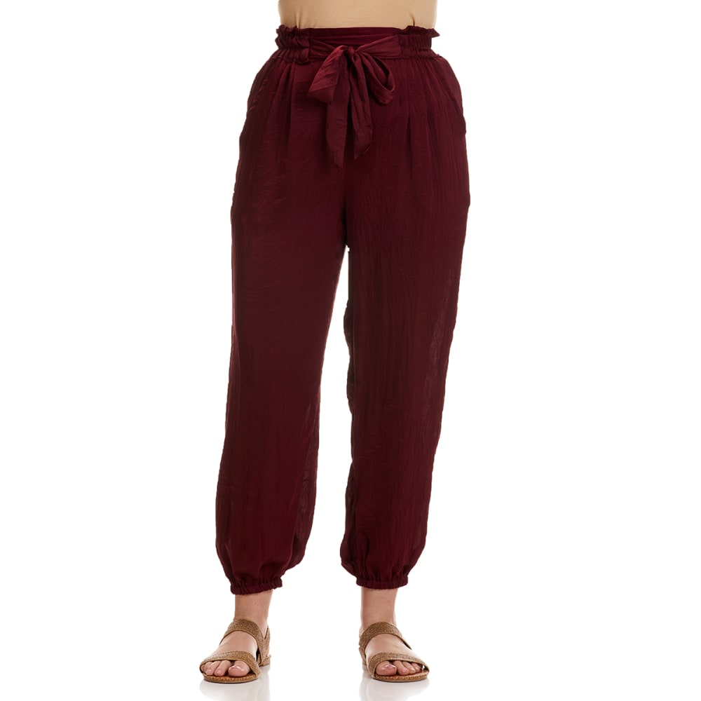 ANGIE Juniors' Elastic Tie Waist Pants S