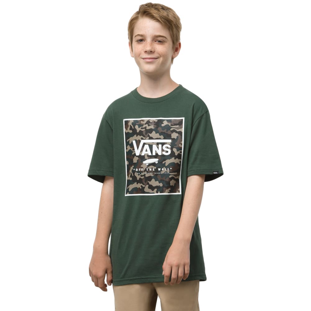 VANS Boys' Print Box Short-Sleeve Graphic Tee S