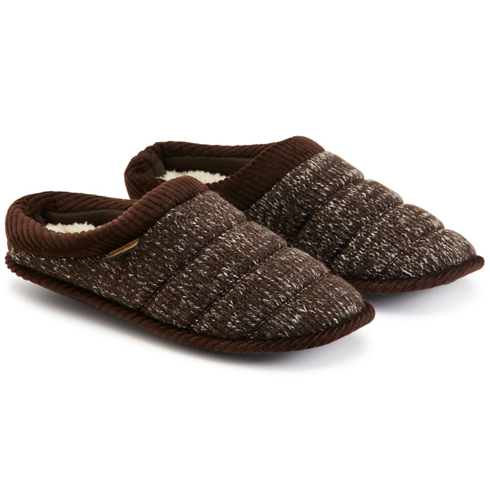 FAMOUS MAKER Men's Asher Quilted Marled Knit Clogs S