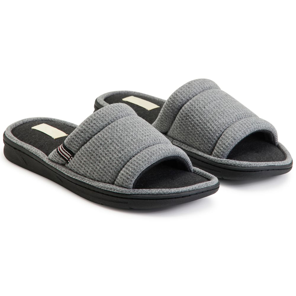 FAMOUS MAKER Men's Daniel Waffle Knit Slide Slippers S