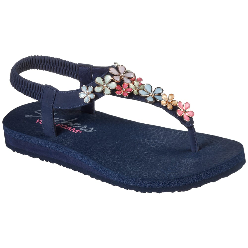 SKECHERS Women's Meditation - Glass Daisy Sandals 6