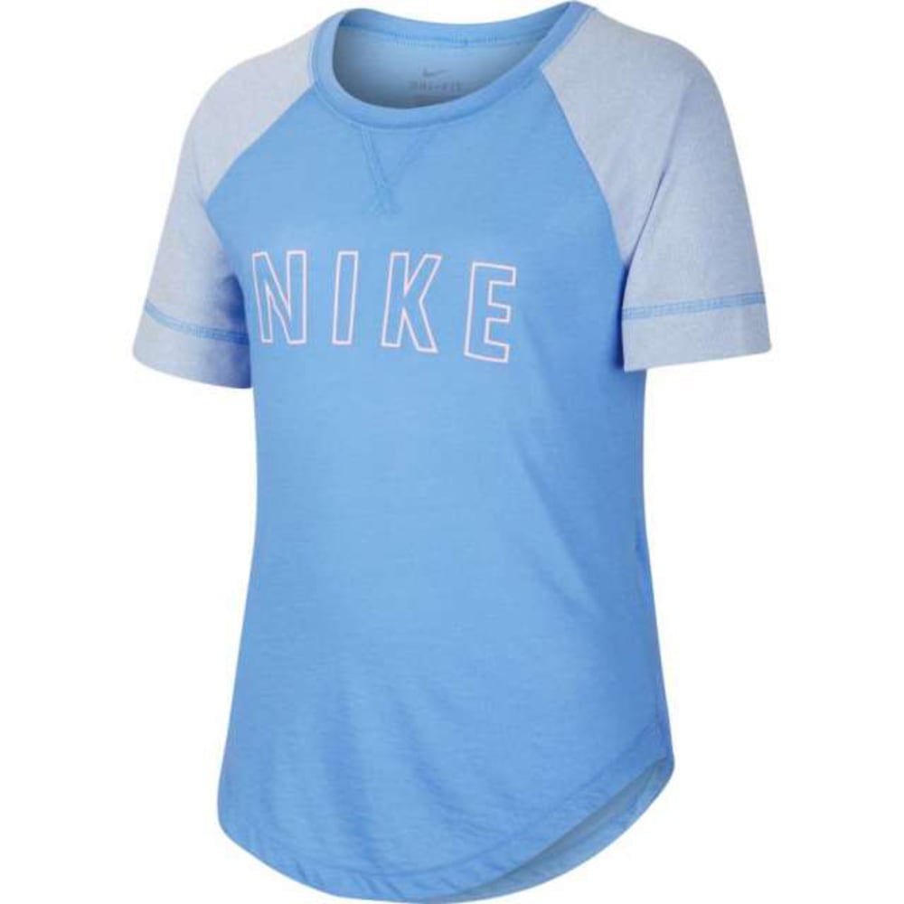 NIKE Girls' Sportswear Dri-Fit Short-Sleeve Trophy Tee XS