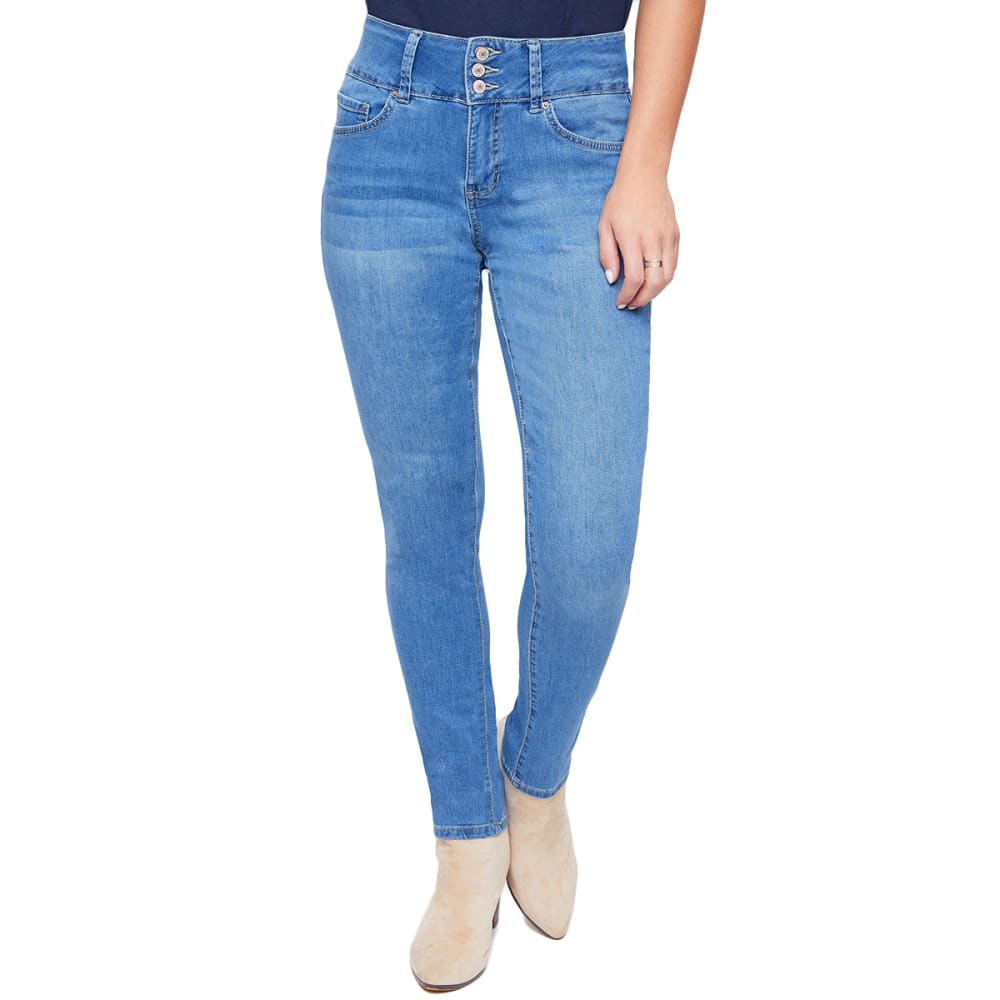 YMI Women's Essential 3-Button High-Rise Skinny Jeans - Bob’s Stores