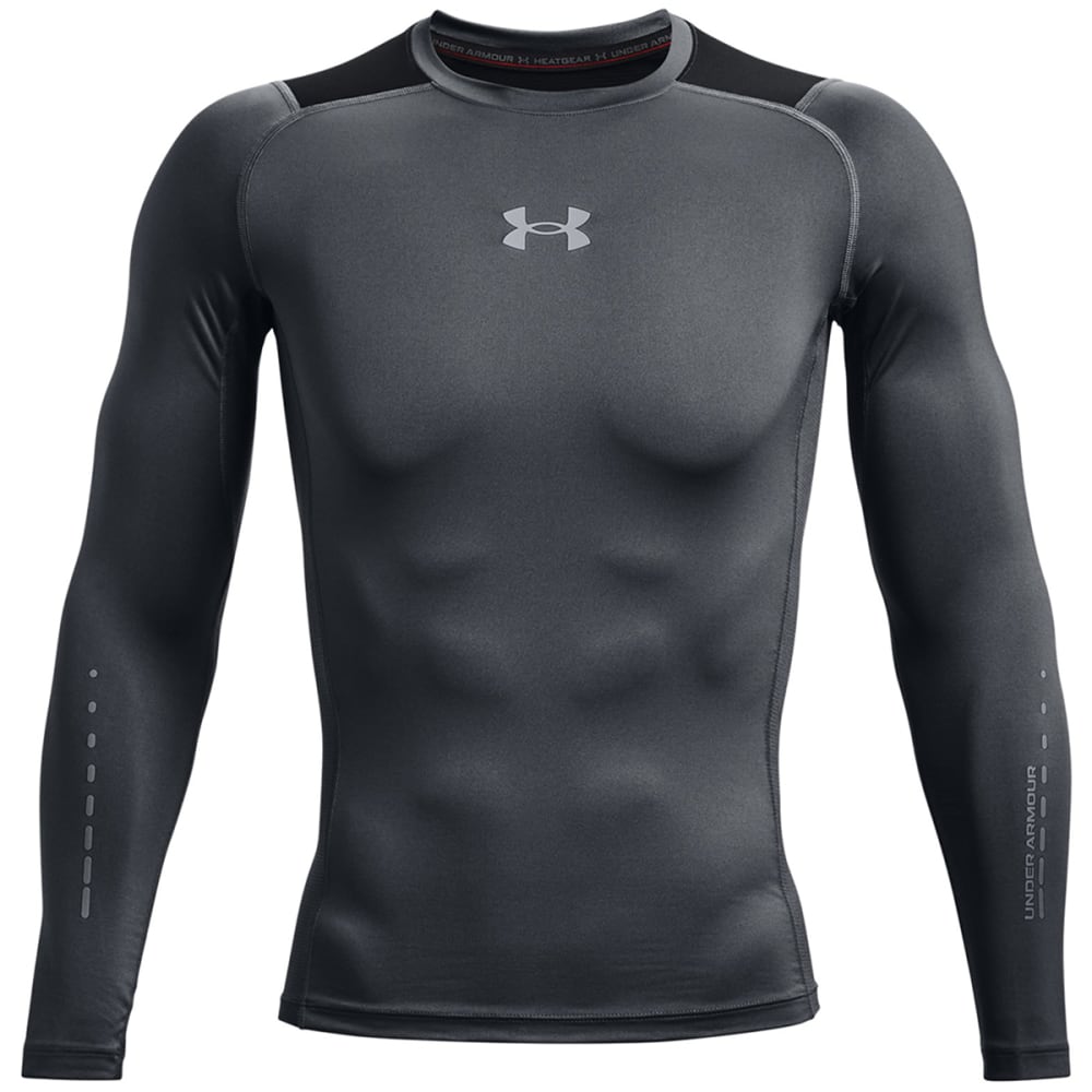 Men's UA HeatGear Armour Long Sleeve Compression Shirt (Grey, M