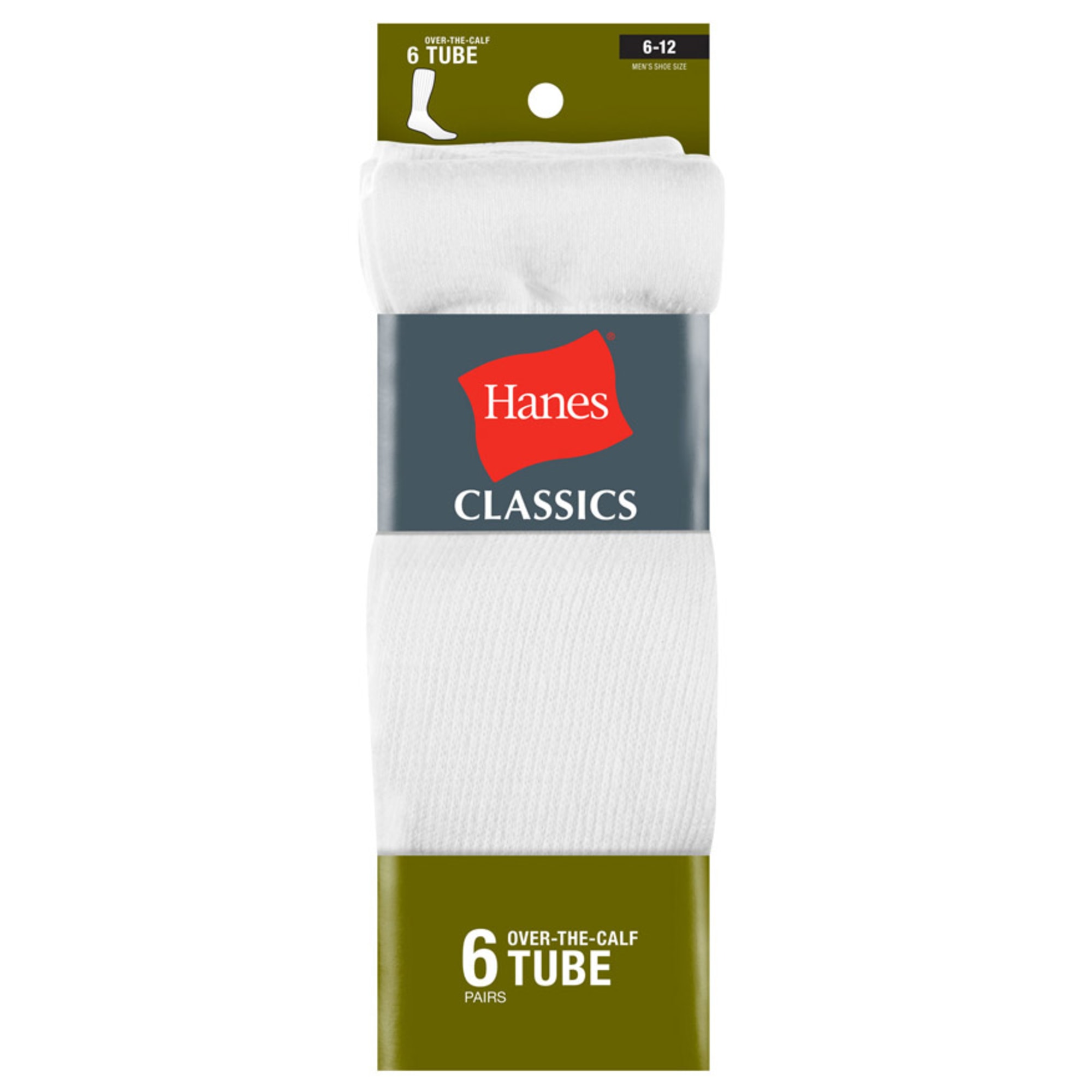 Hanes Men's Over the Calf Tube Socks