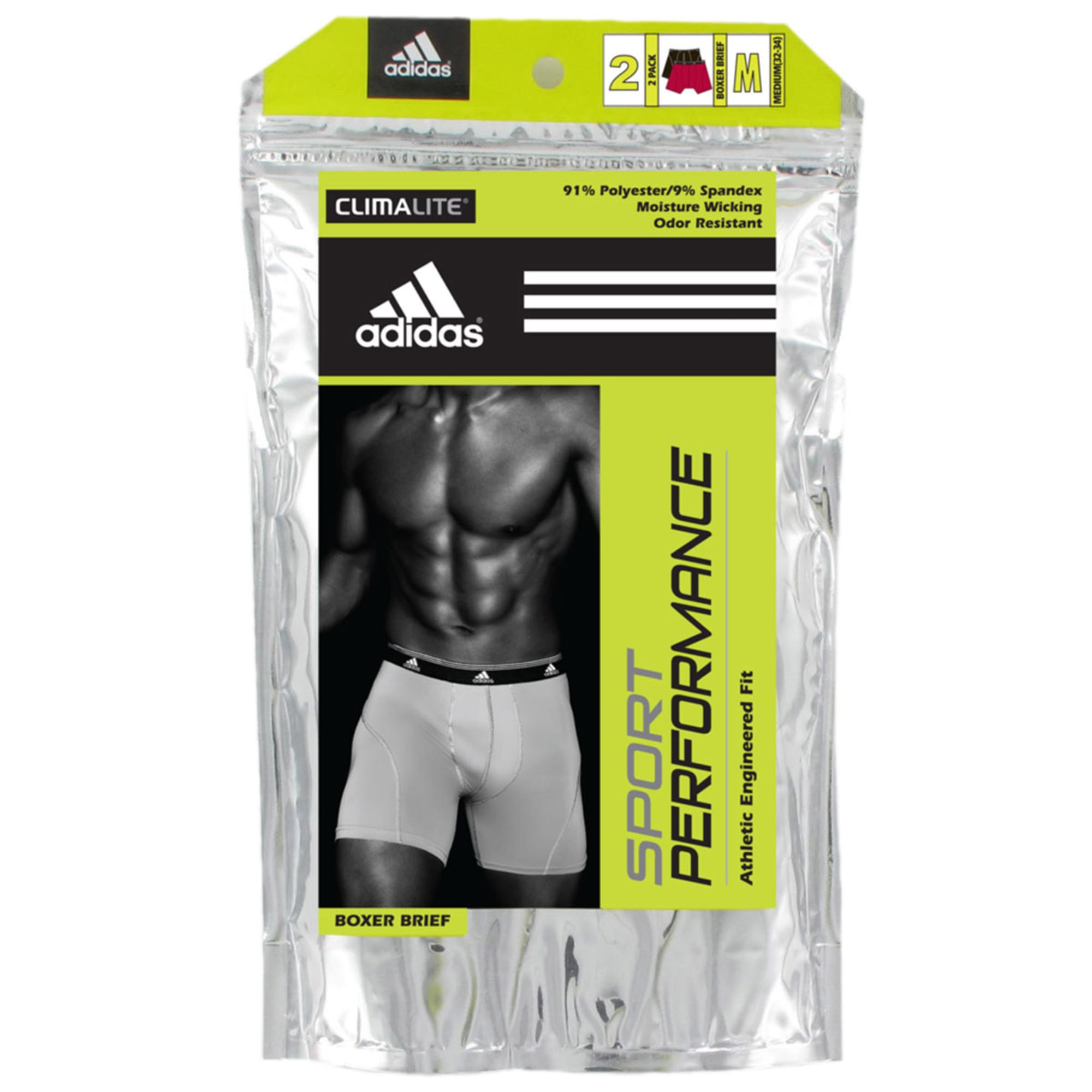ADIDAS Men's Sport Performance Climalite Boxer Briefs, 2-Pack