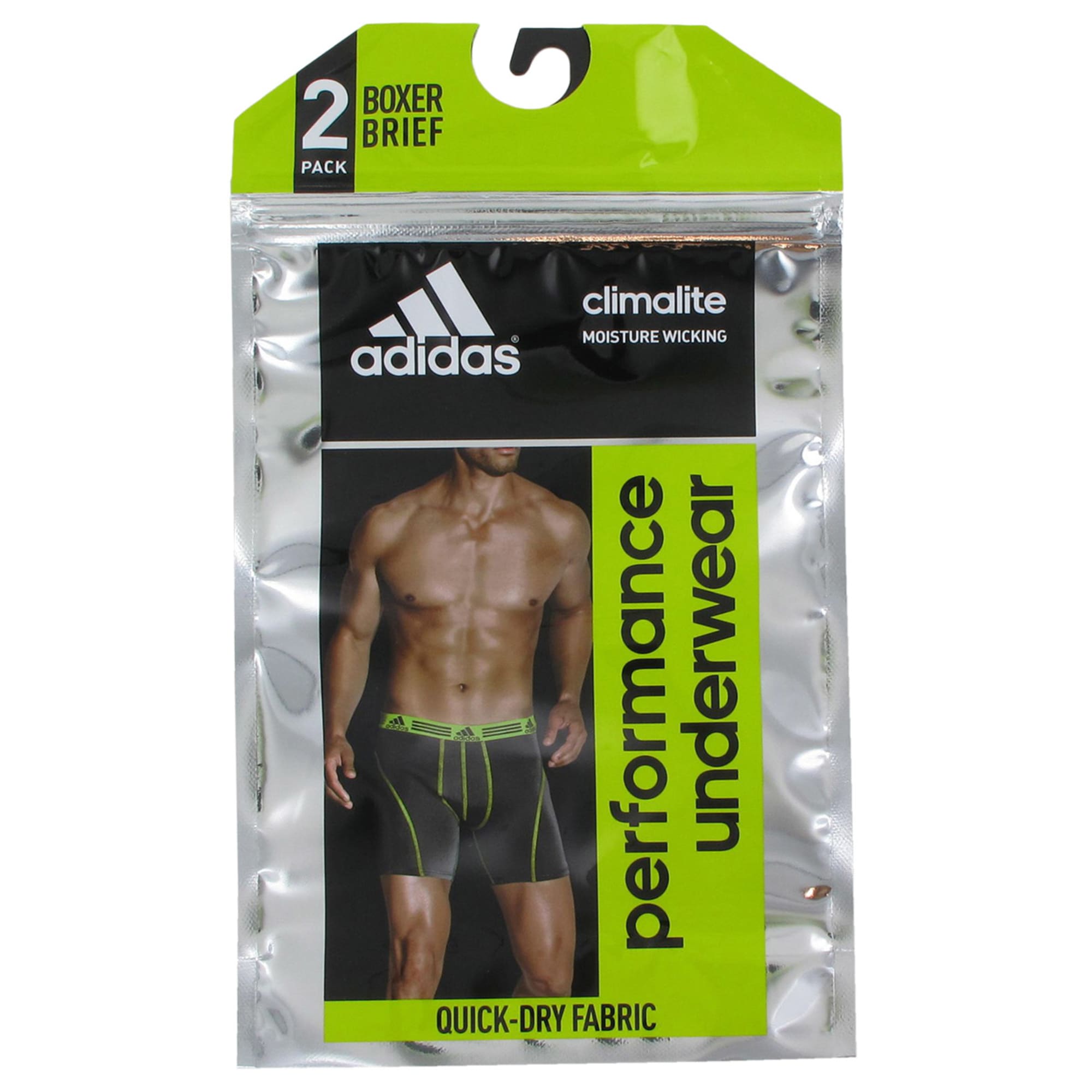 adidas 2 pack climalite sport performance solid boxer briefs