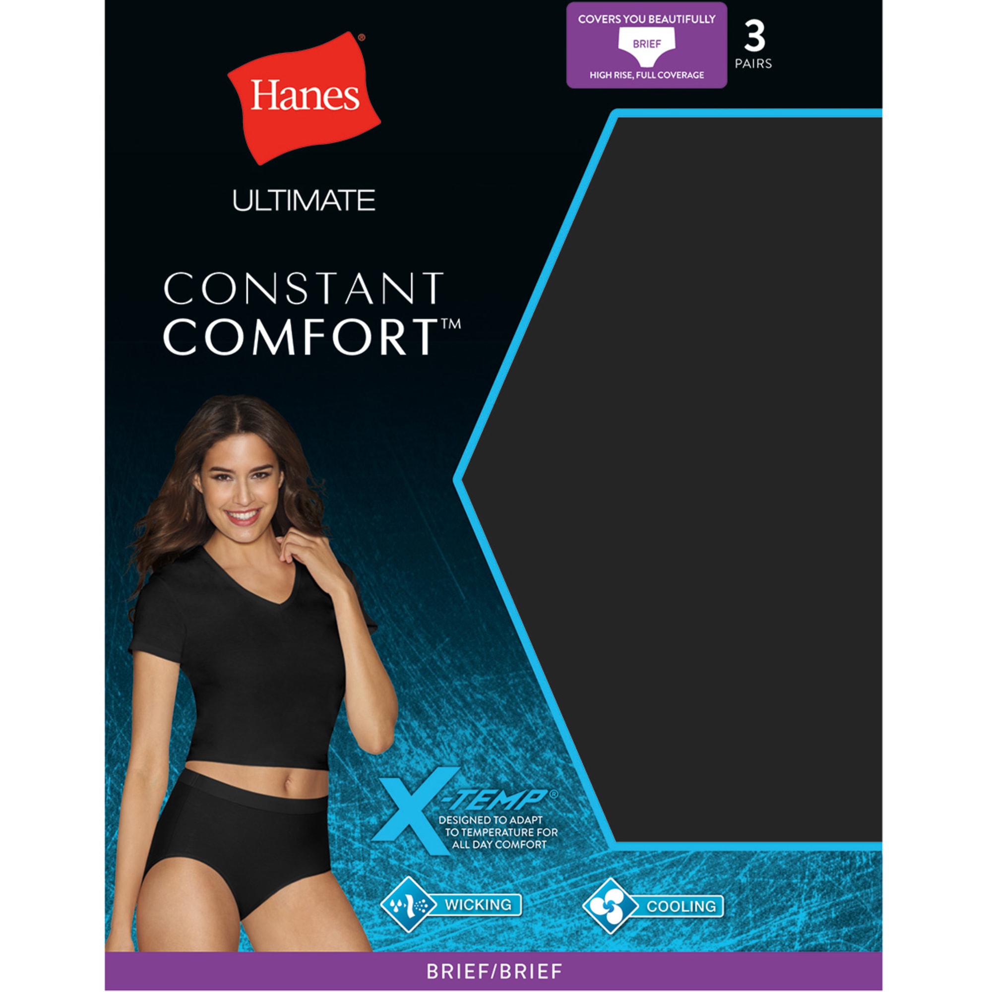 HANES Women's Ultimate Comfort X-Temp Brief Panties 3-Pack - Bob's Stores