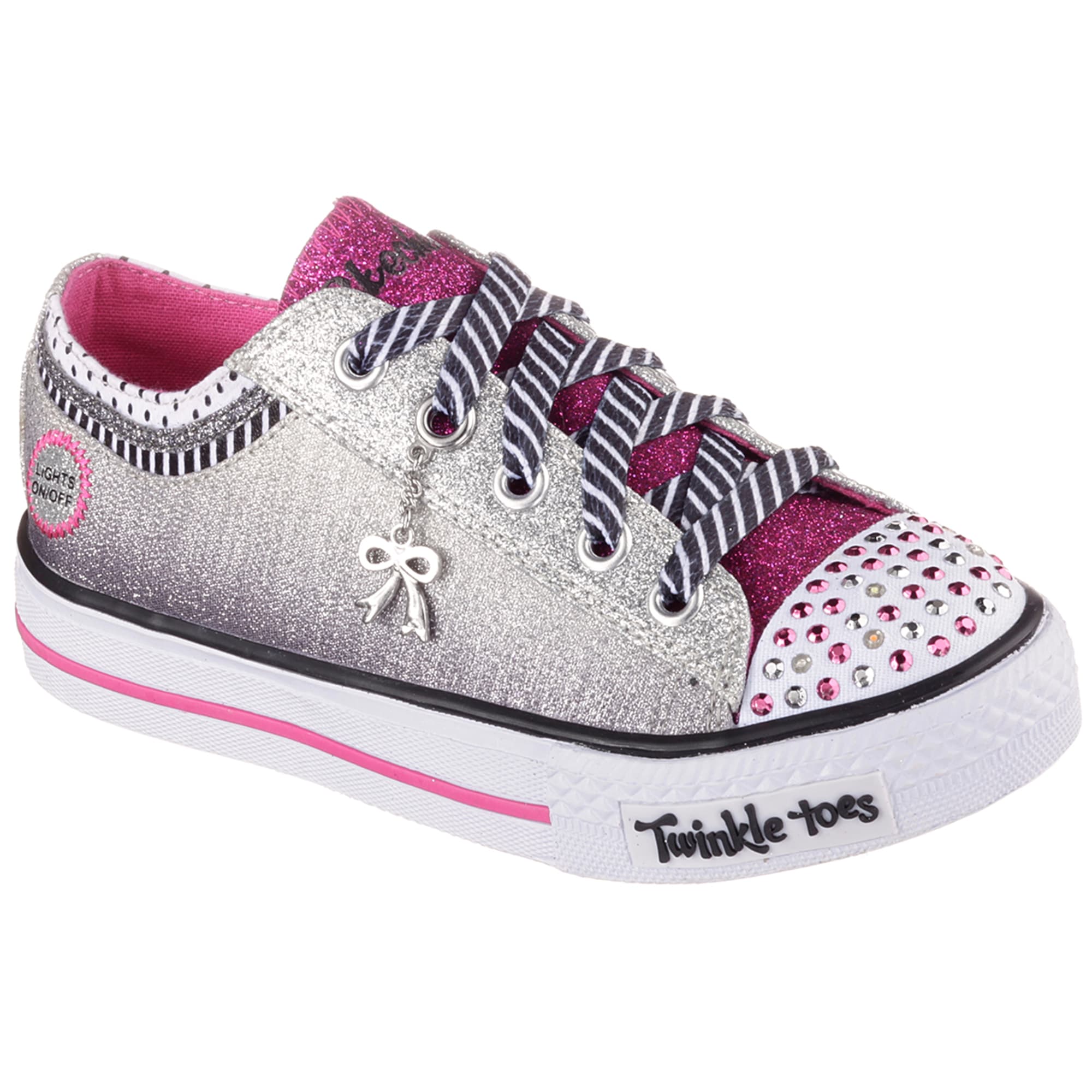 skechers twinkle toes charmingly chic girls light up sneakers