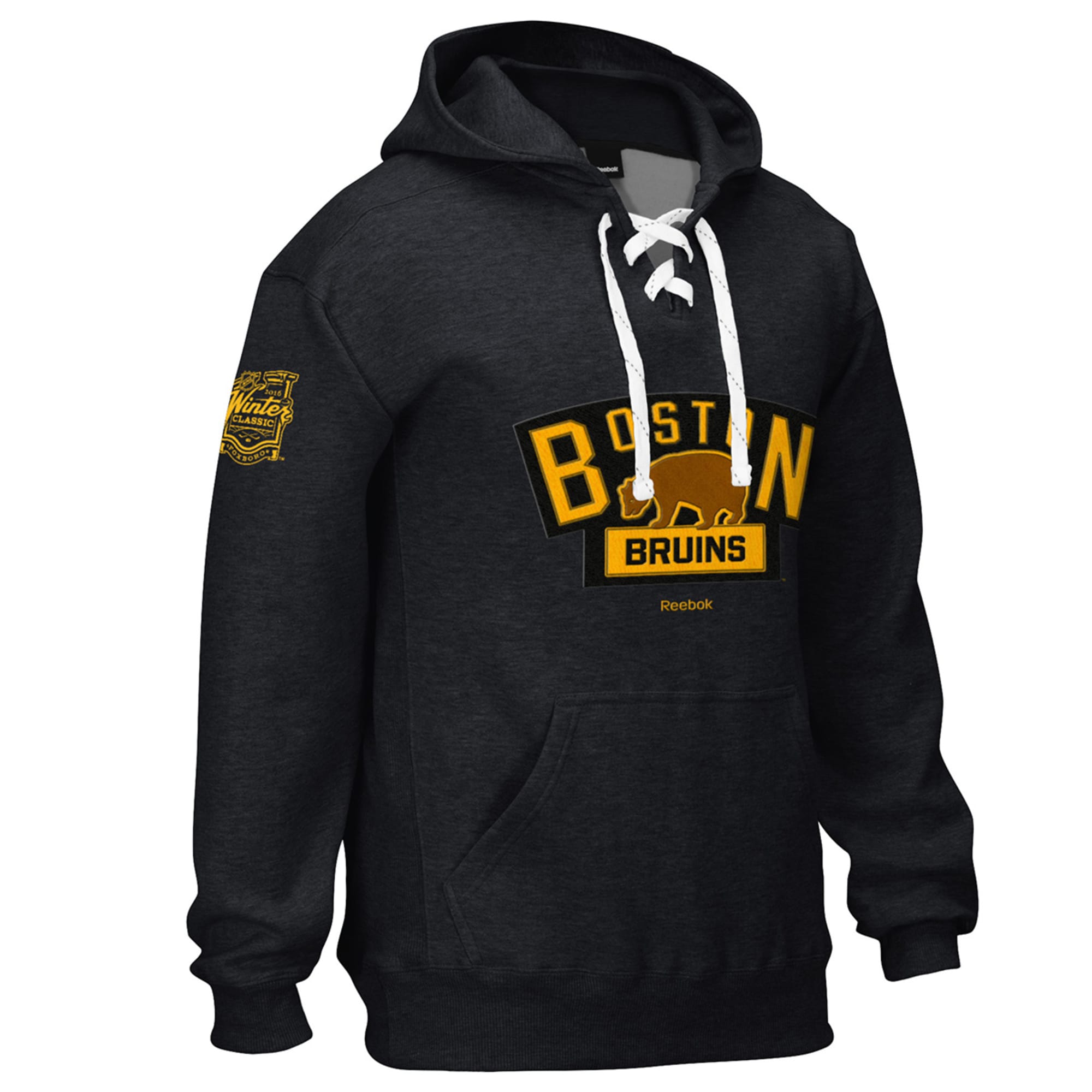 bruins lace up hoodie