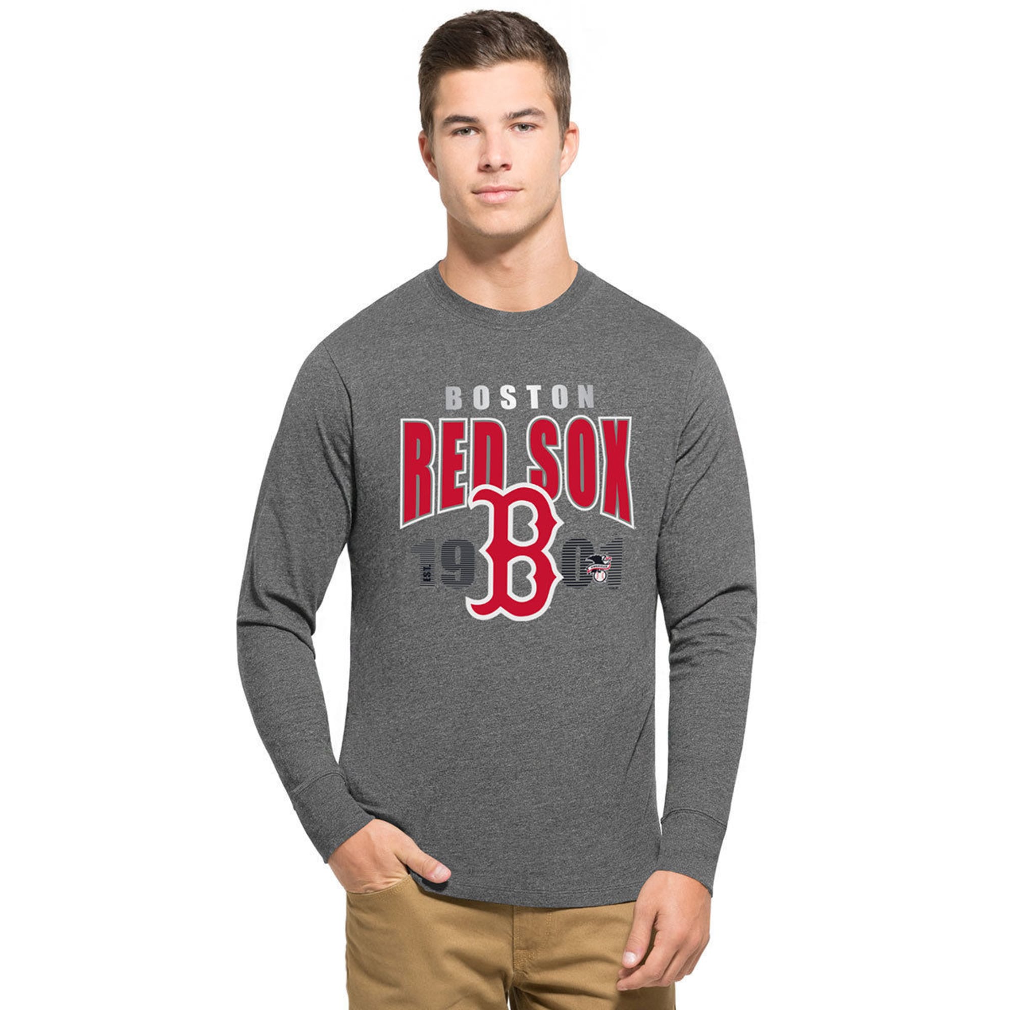 BOSTON RED SOX Men's '47 Club Raglan 3/4 Sleeve Tee - Bob's Stores