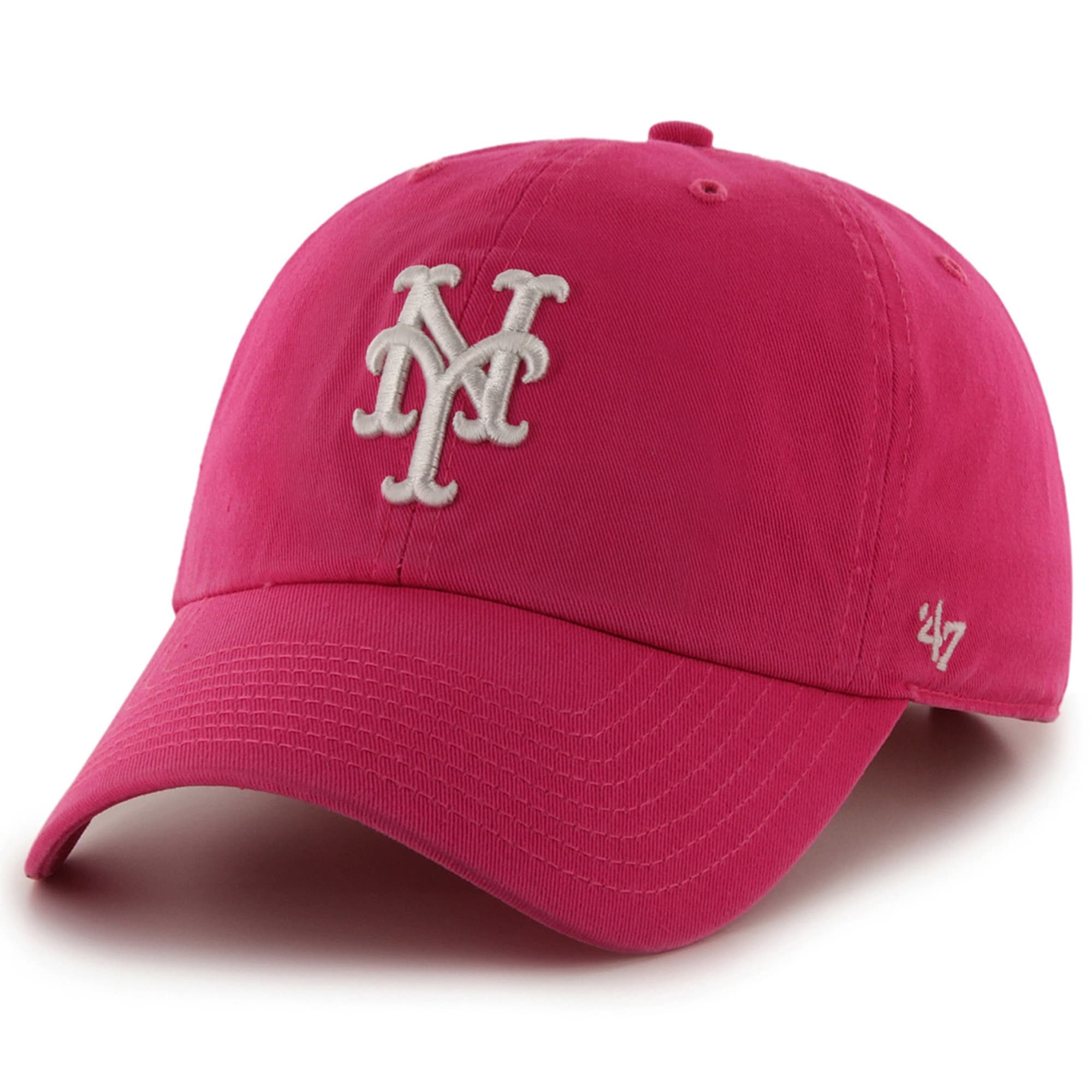 Women's New York Mets Pink Mist Clean Up Adjustable Hat