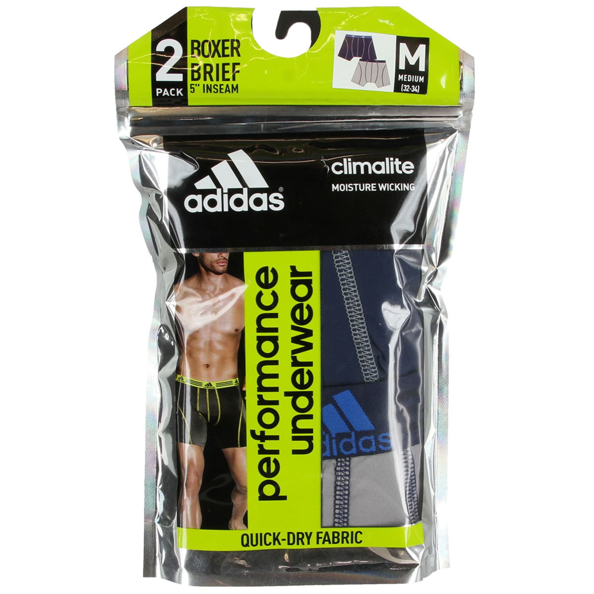 Adidas Men's Sport Performance Boxer Briefs (2 Pack) Undies