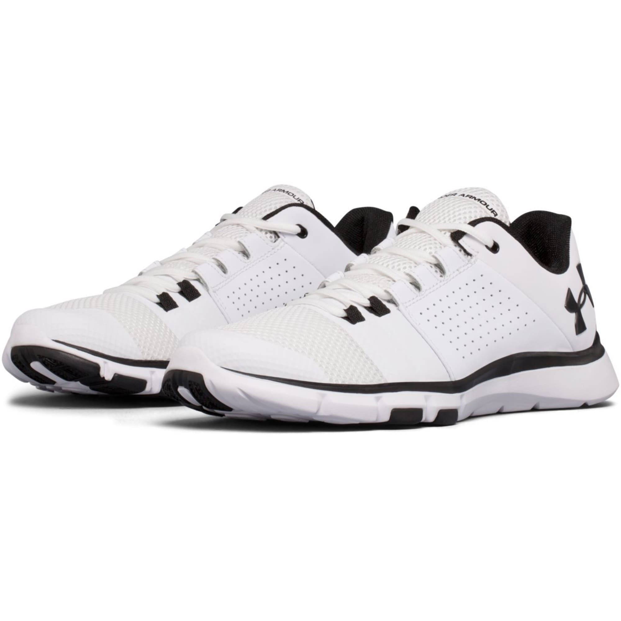 UNDER ARMOUR Strive 7 Shoes, White/Black Stores