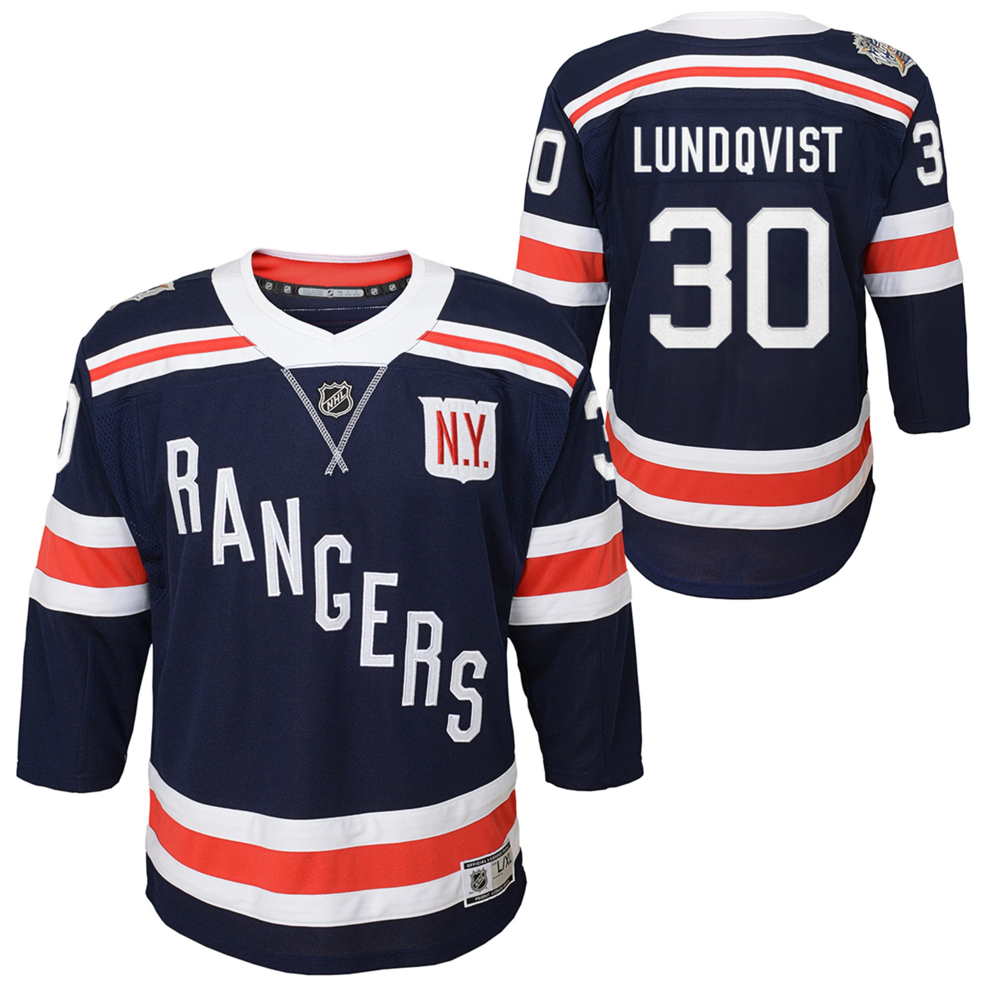 Athletic Knit (AK) ZH181-NYR3050 2018 New York Rangers Winter Classic Navy  Sublimated Hockey Jersey