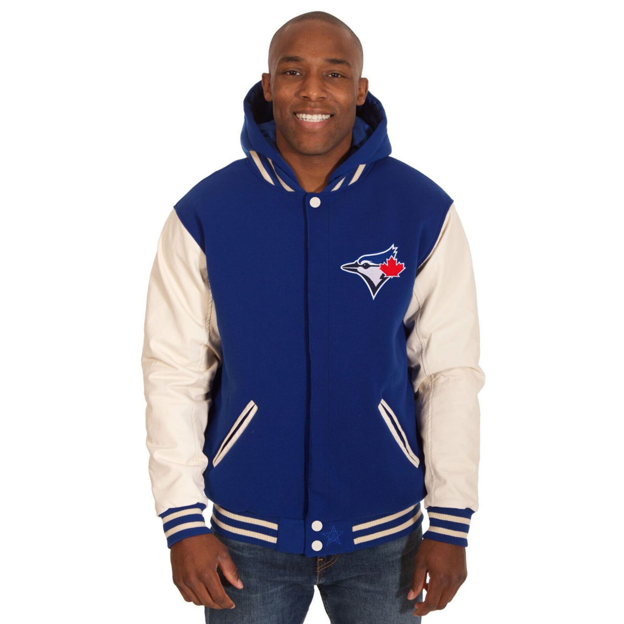 Toronto Blue Jays JH Design Classic Leather Team Jacket - Royal