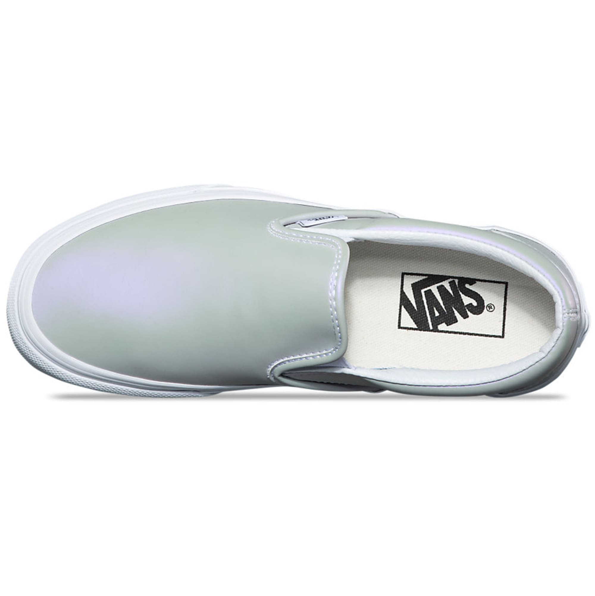 muted metallic slip on vans