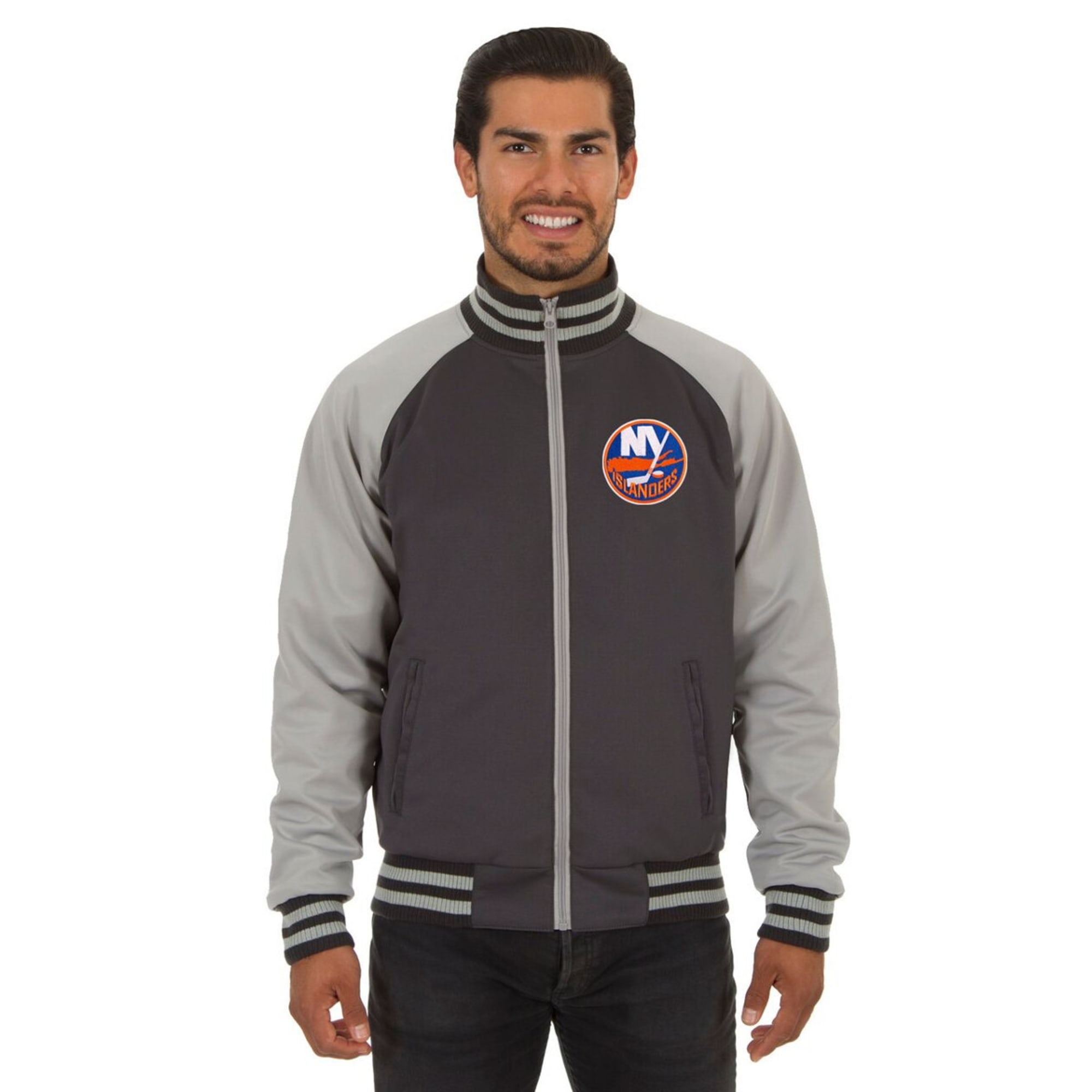 New York Islanders Youth Monogram Side Stripe Track Jacket