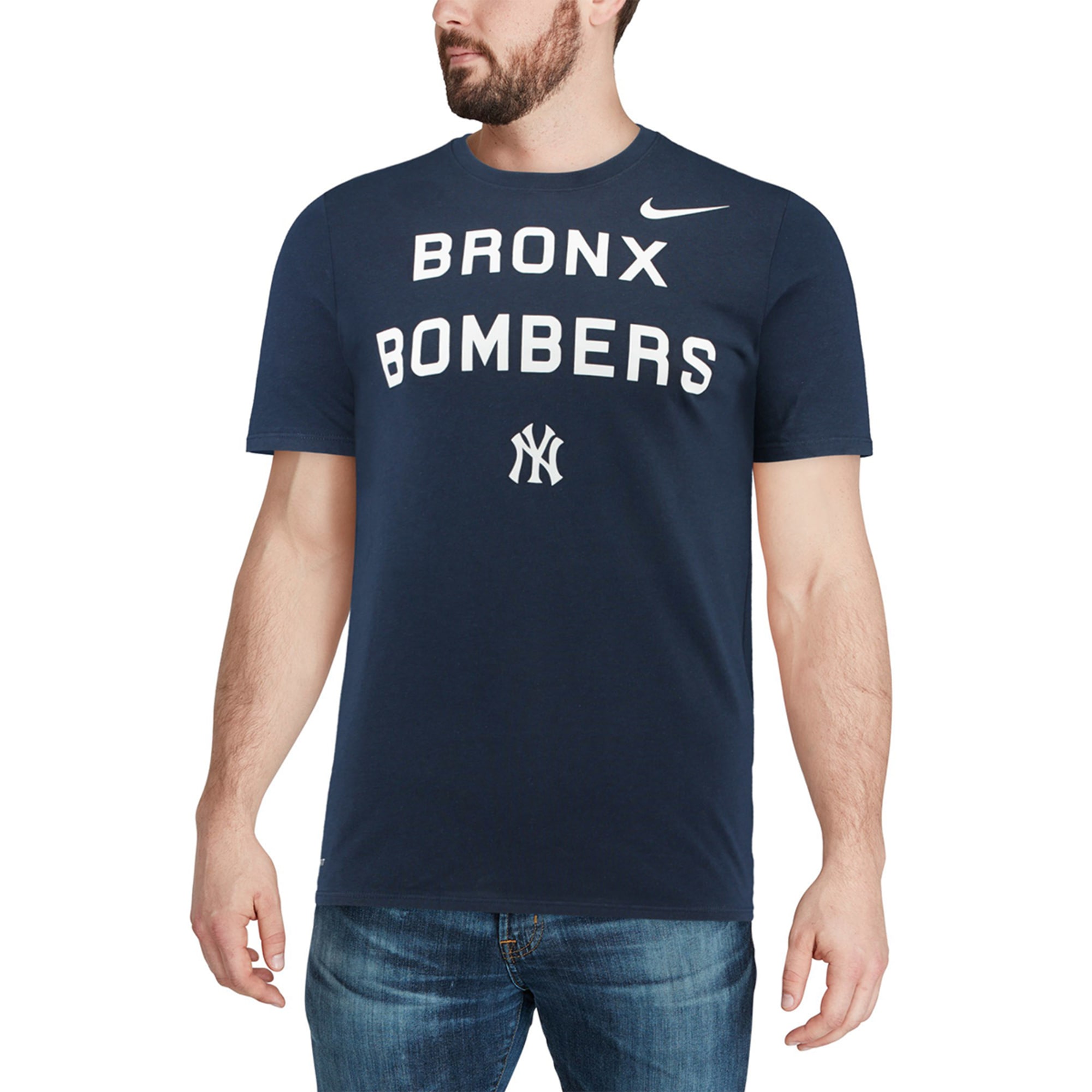 Nike NY Yankees Bronx Bombers Grey Dri-Fit T-Shirt