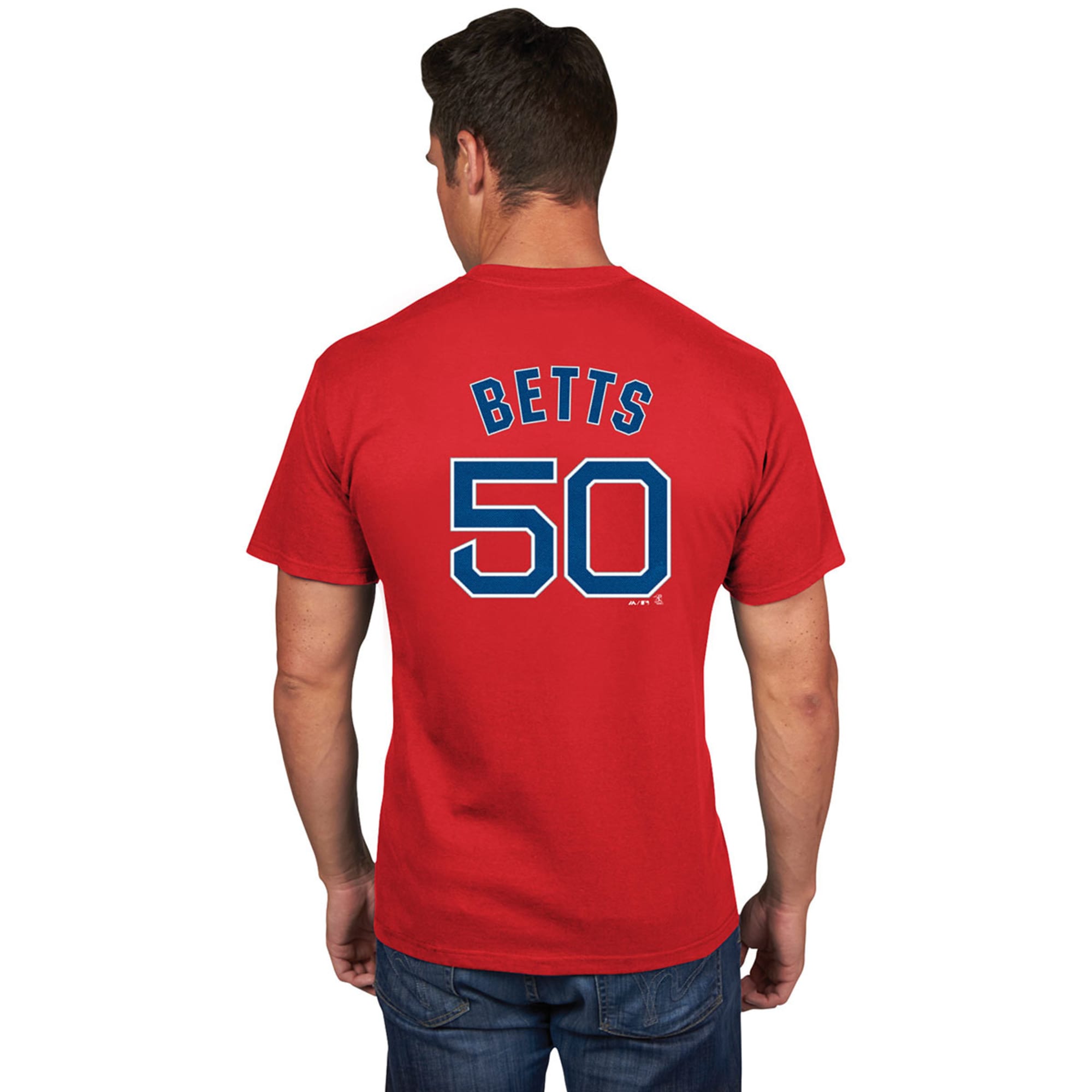 BOSTON RED SOX Big Boys' Mookie Betts #50 Name and Number Short-Sleeve Tee  - Bob's Stores