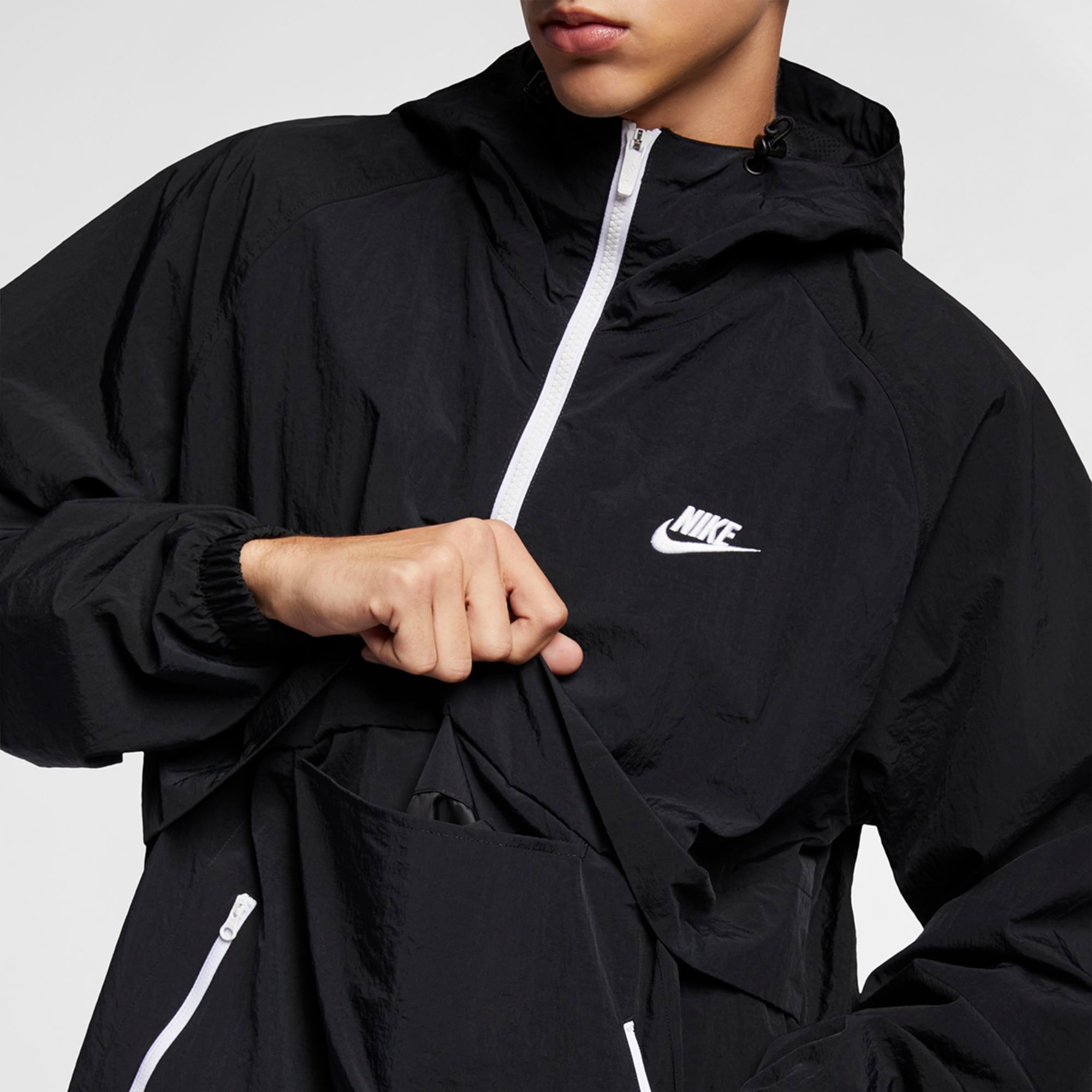 NIKE Men's Hooded Woven Anorak Jacket - Bob's Stores