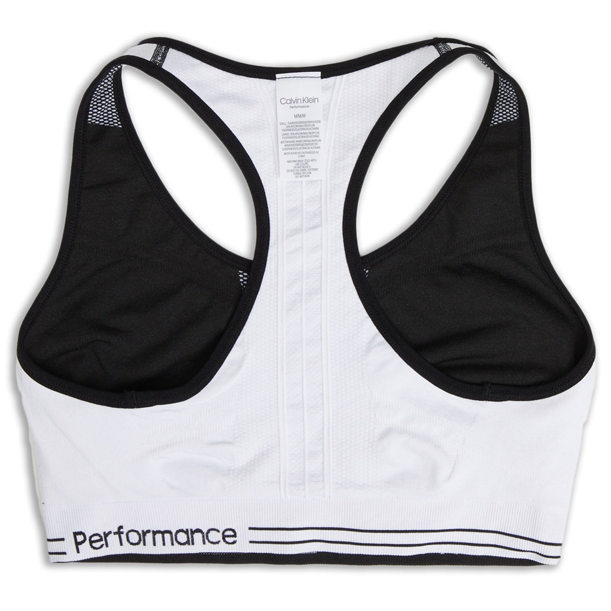 Calvin Klein Women's Performance Ribbed Medium Impact Sports Bra