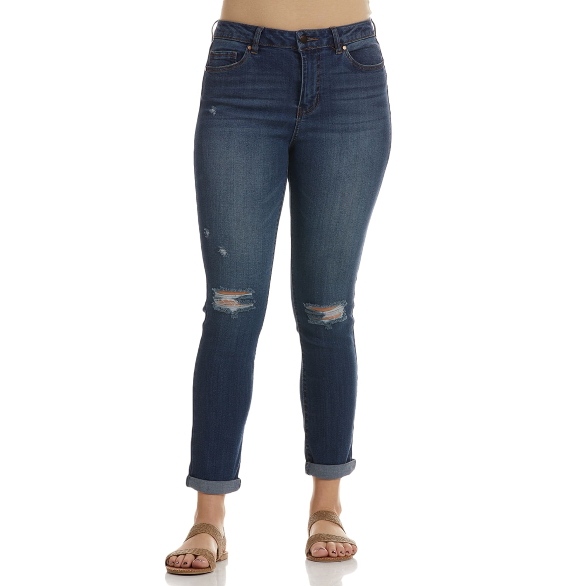 D JEANS Women's Recycled Denim High-Waisted Girlfriend Jeans