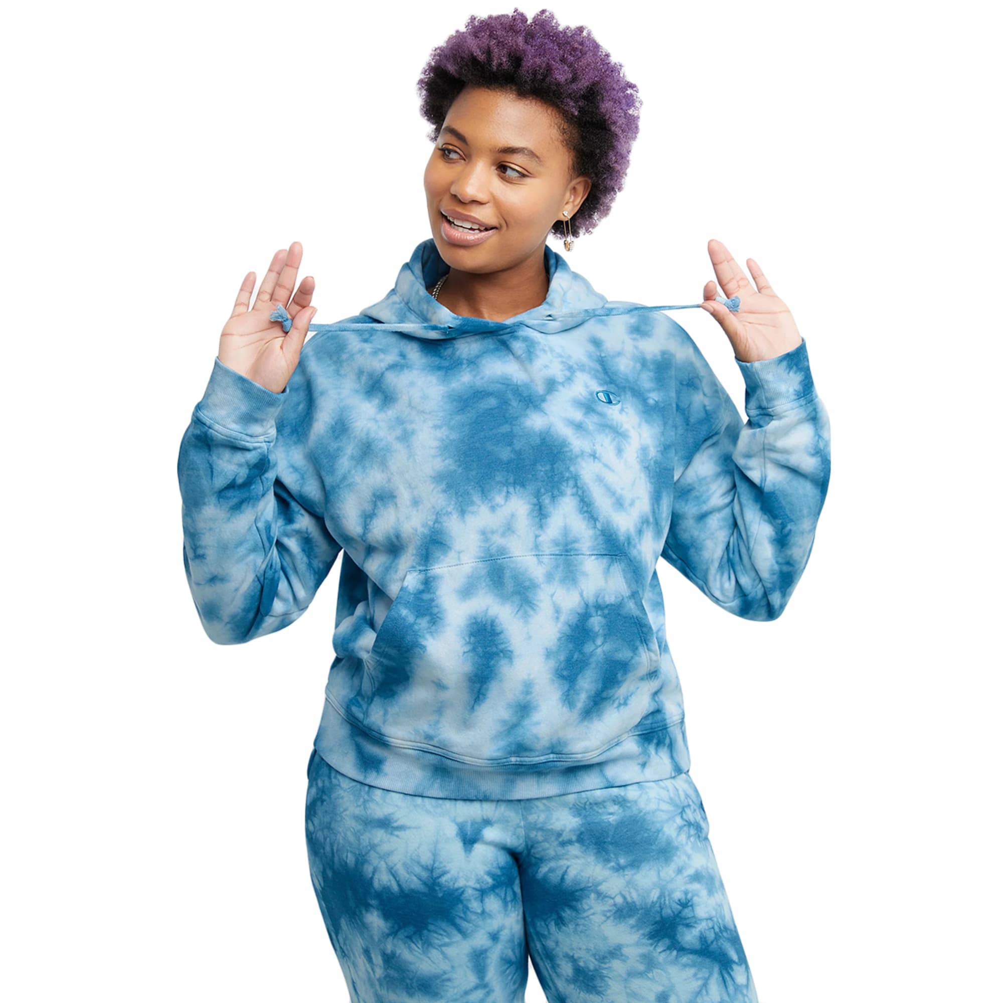 Champion Plus Size Fleece Dye Crew Crush Dye Fresh Teal 1X at  Men's  Clothing store