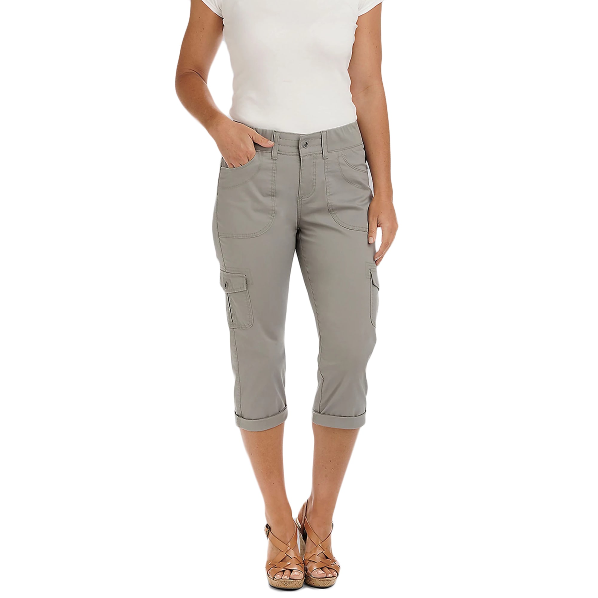 Flex-To-Go Relaxed Fit Cargo Capris in Lovat by Lee 112328968