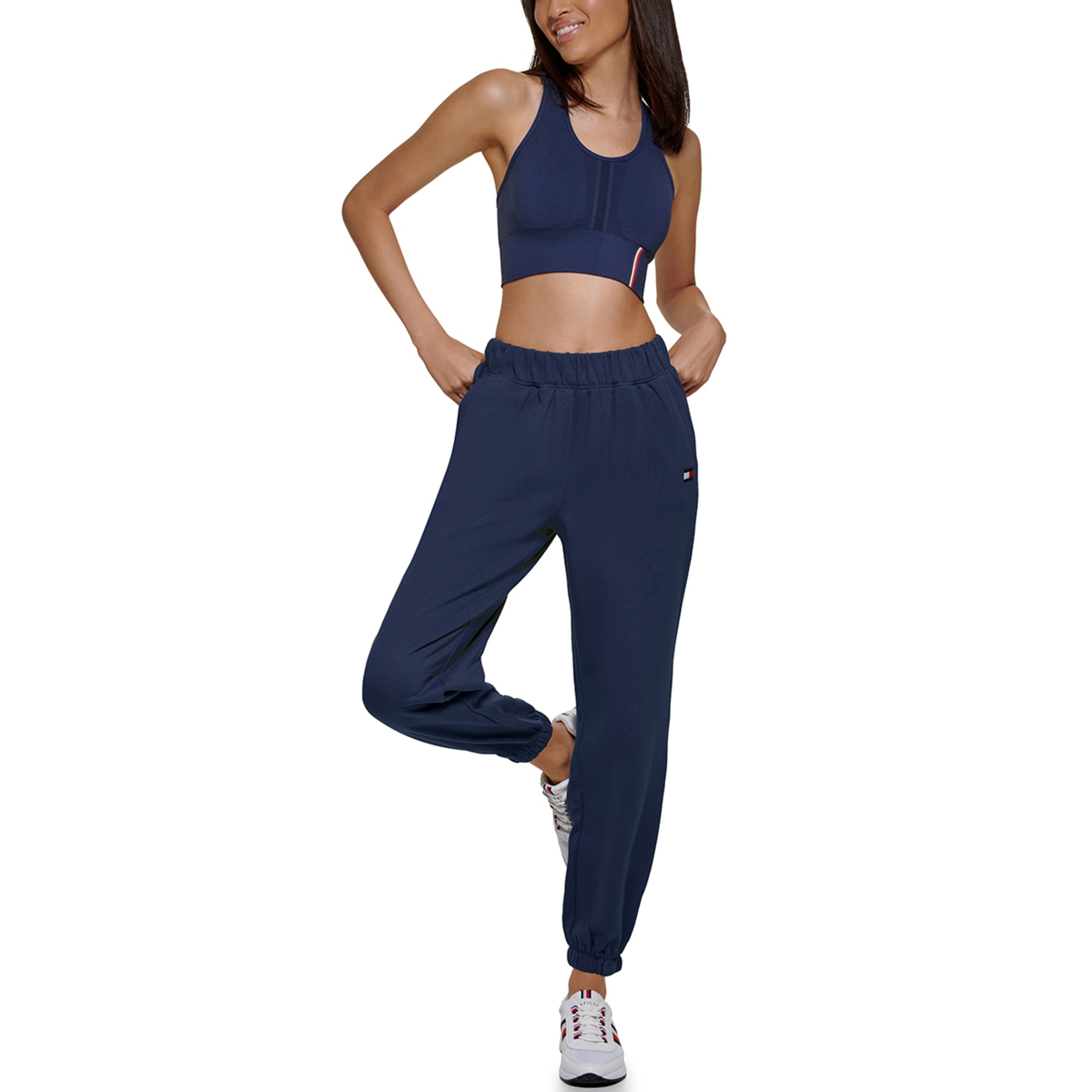 Tommy Hilfiger Sport Womens Joggers Fitness Sweatpants Navy XL