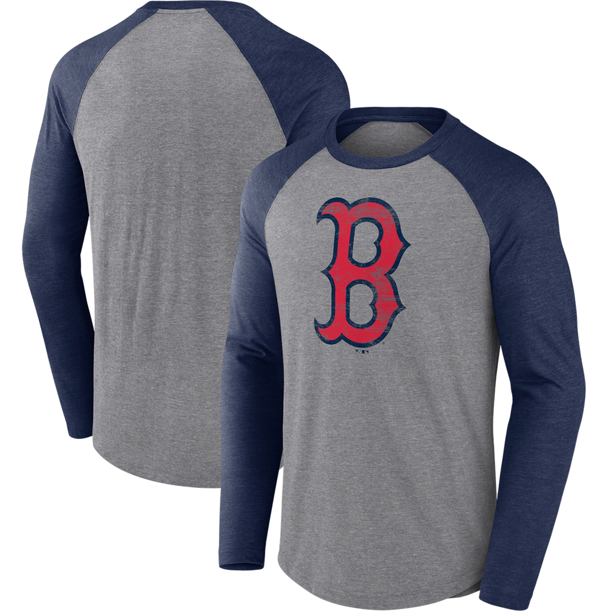 MLB Boston Red Sox Gold Collection Long Sleeve Tri-Blend T-Shirt - Black