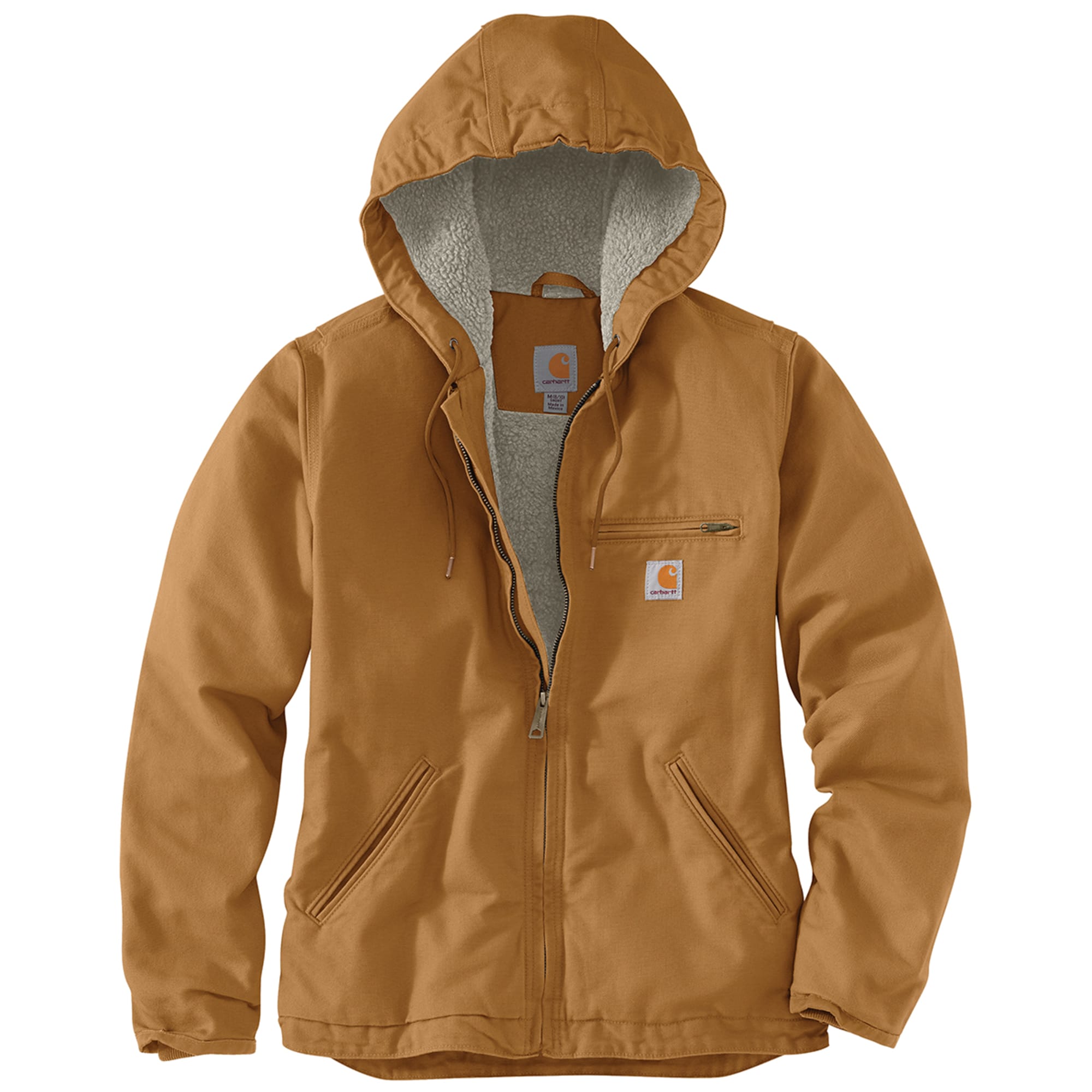 Carhartt® Women's Loose Fit Washed Duck Sherpa Lined Hooded Jacket -  104292-B10