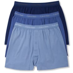 Calvin Klein Cotton Classics Multipack Knit Boxers in Blue for Men