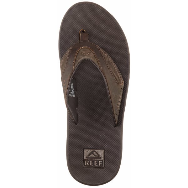 REEF Men's Fanning Leather Flip-Flops