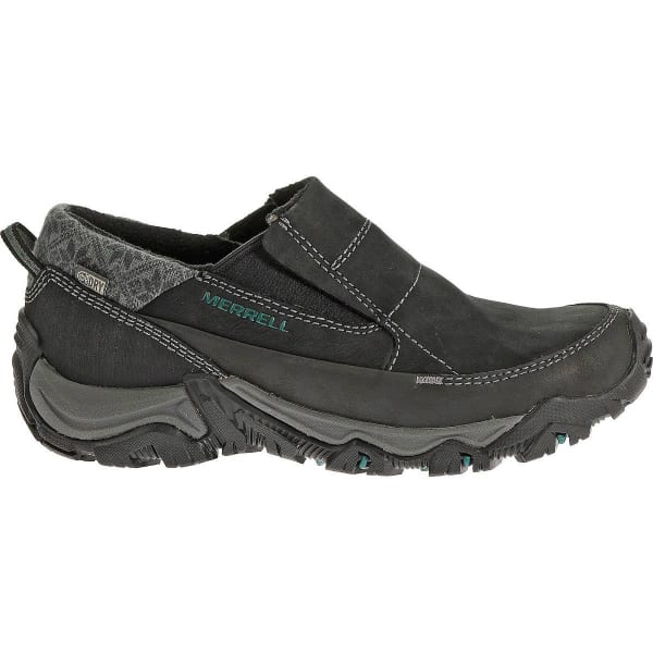 MERRELL Women's Polarand Rove Moc Waterproof Winter Shoes, Black