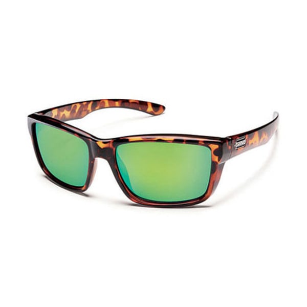 SUNCLOUD Mayor Sunglasses, Tortoise/Green Mirror