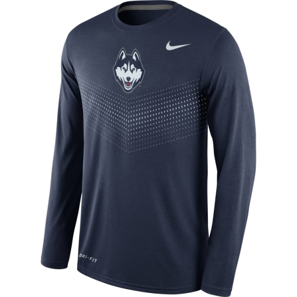 UCONN Men's Nike Dri-Fit Long Sleeve Sideline T-Shirt