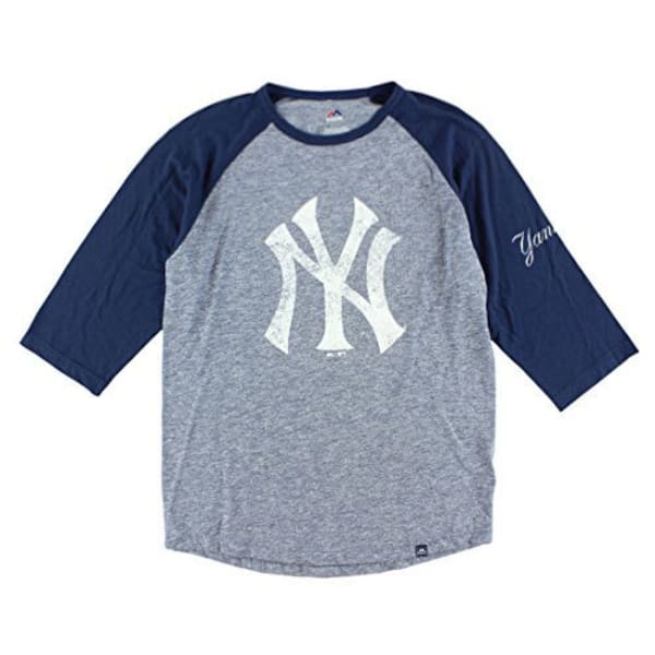 NEW YORK YANKEES Men's Power Hit 3/4 Raglan Sleeve Tee