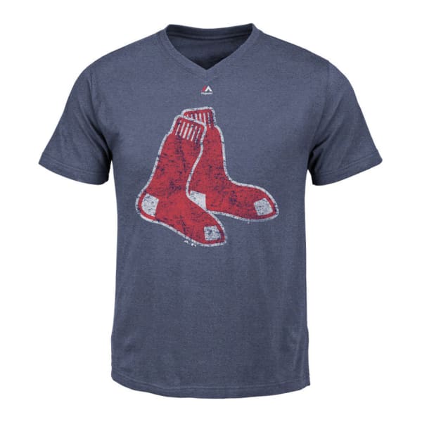 MAJESTIC ATHLETIC Men's Boston Red Sox Winning Hit V-Neck Tee