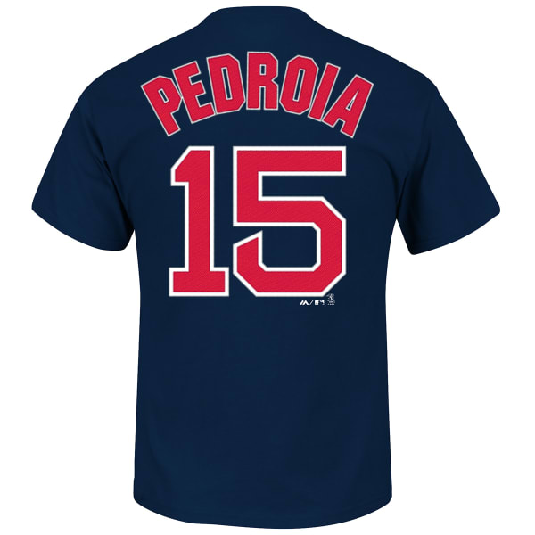 BOSTON RED SOX Men's Dustin Pedroia #15 Name & Number Tee