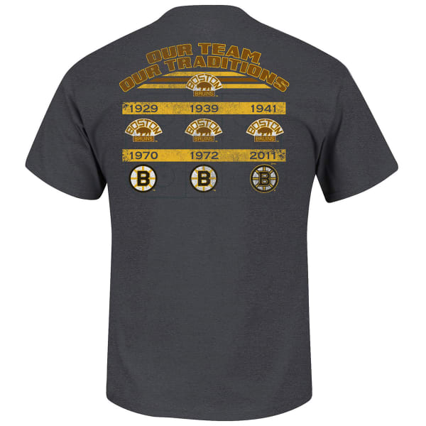 BOSTON BRUINS Men's Vintage All Hustle Logo History T-Shirt