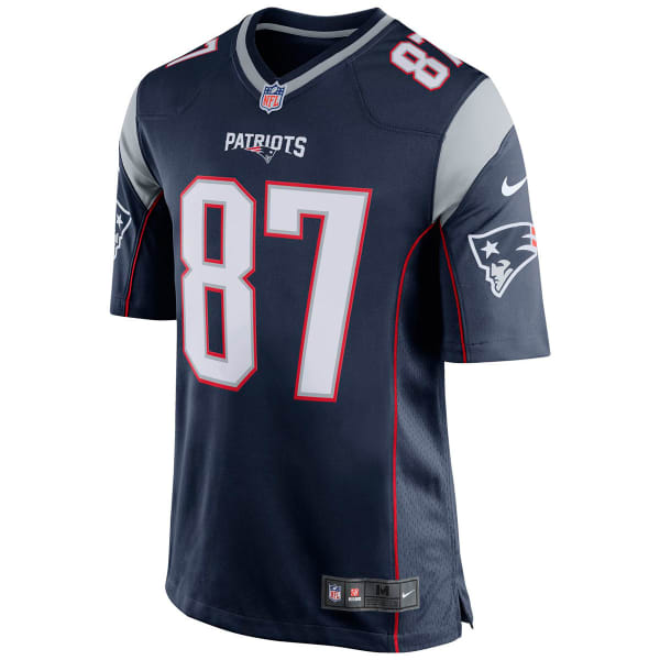 NIKE Men's New England Patriots Rob Gronkowski Game Short-Sleeve Jersey