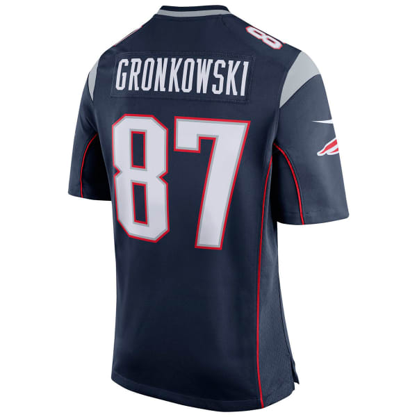 NIKE Men's New England Patriots Rob Gronkowski Game Short-Sleeve Jersey