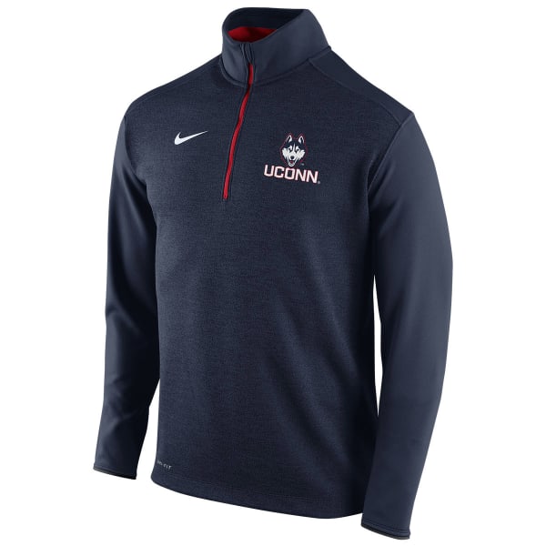 UCONN Men's Nike Huskies Blue Coaches Quarter-Zip Performance Pullover