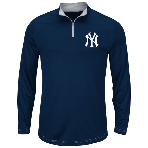 NEW YORK YANKEES Men's Ready And Willing 1/4 Zip Pullover Fleece