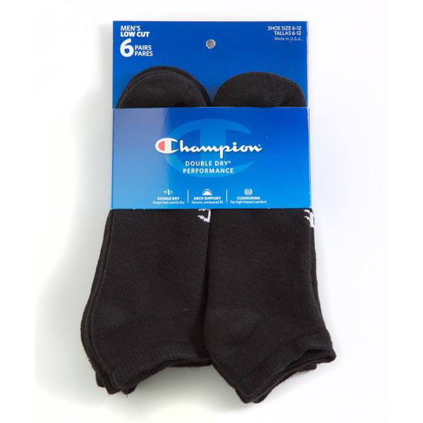 CHAMPION Men's Low Cut Socks, 6-Pack